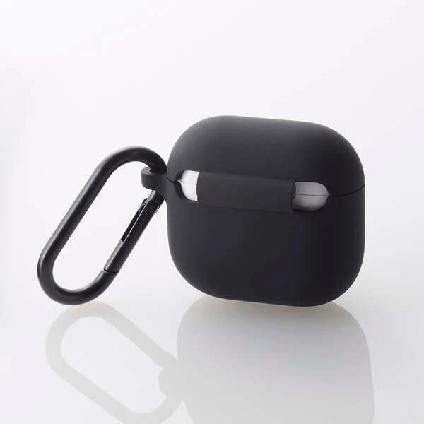 Elecom AVA-AP06SCBK  Airpods Gen4 Silicon Case (Black) - Image 2