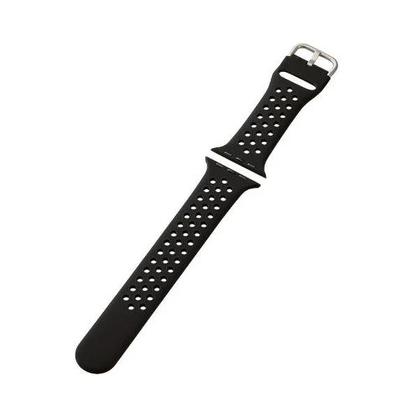 Elecom AW-45BDSCNBK 42mm-49mm for Apple Watch Band Silicone (Black) - Image 3