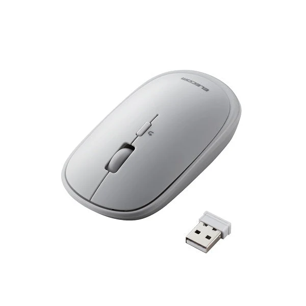 Elecom Blue LED Wireless Mouse (Gray) - Image 5