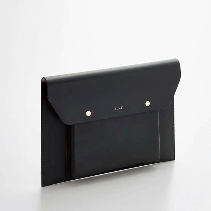 Elecom BM-IBEM01BK-IL 14'' Laptop Sleeve Leather Blk Gold - Image 5