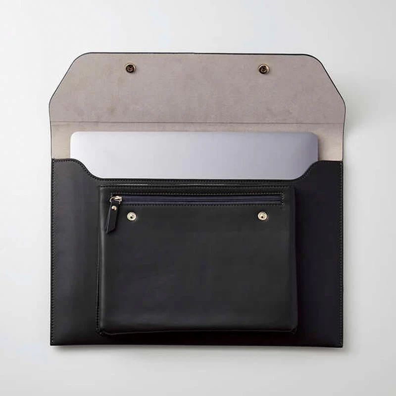 Elecom BM-IBEM01BK-IL 14'' Laptop Sleeve Leather Blk Gold - Image 7