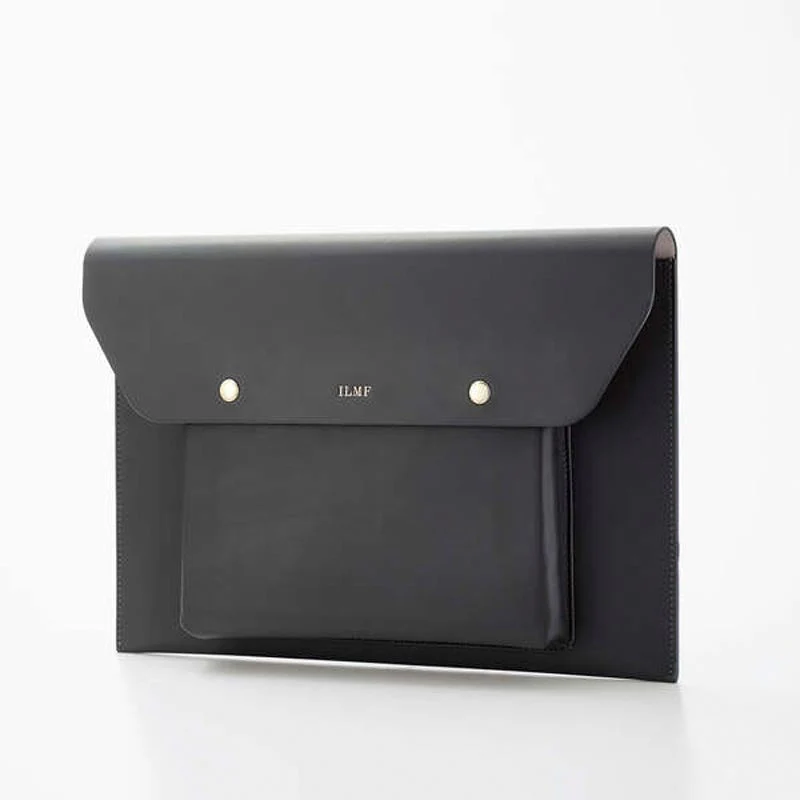 Elecom BM-IBEM01BK-IL 14'' Laptop Sleeve Leather Blk Gold - Image 8