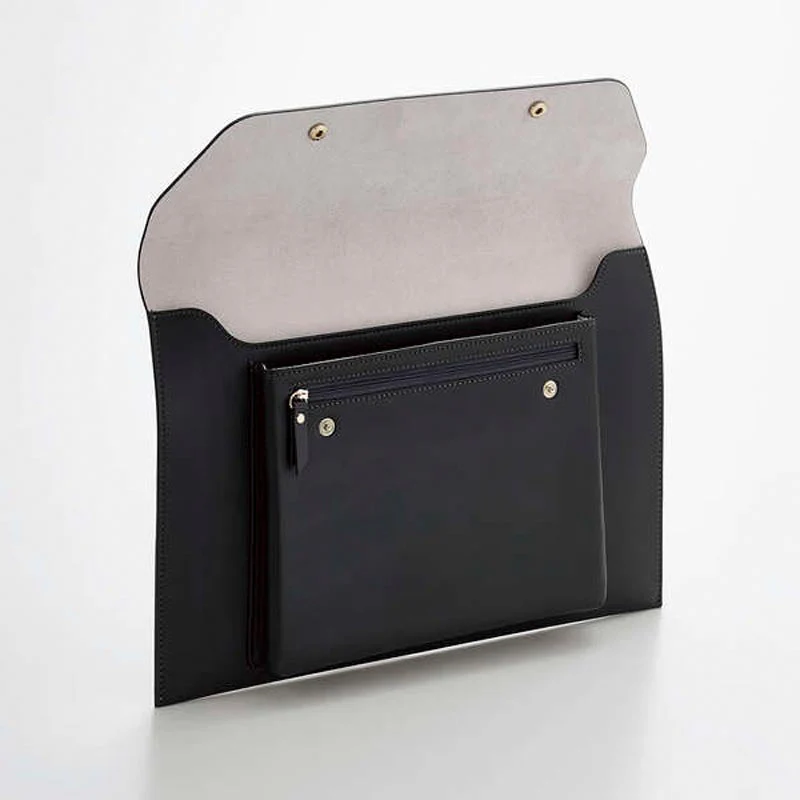 Elecom BM-IBEM01BK-IL 14'' Laptop Sleeve Leather Blk Gold - Image 9