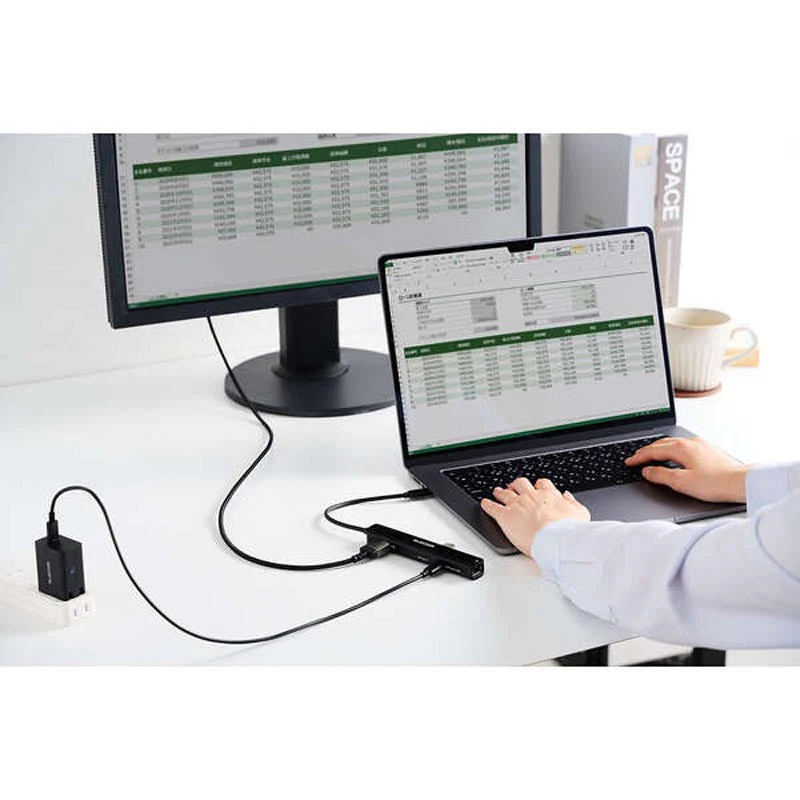 Elecom DST-C30BK 6 in 1 Docking Station 1 X USB C/HDMI/LAN Port 2 X USB A 1 X C PD100W - Image 6