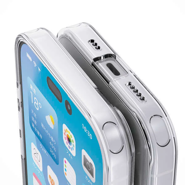 Elecom  iPhone 17 6.3 (2025) Hybrid Clear Case with metal ring - Image 2