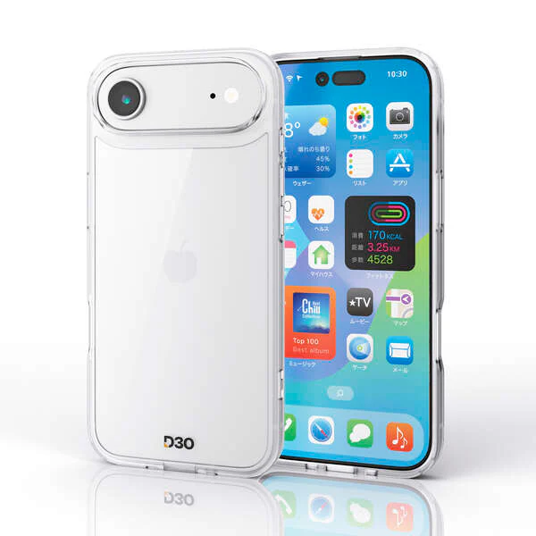 Elecom  iPhone 17 Air 6.5 (2025) D3O All Clear Case with metal ring - Image 6