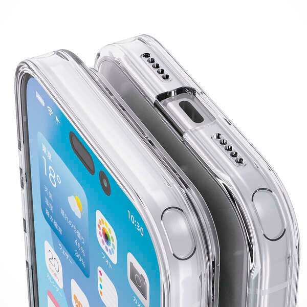 Elecom iPhone 17 Pro 6.3 (2025) Hybrid Clear Case with metal ring - Image 2