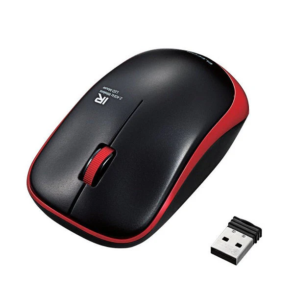 Elecom M-IR07DRRD IR Sensor Wireless Mouse (Red) - Image 4