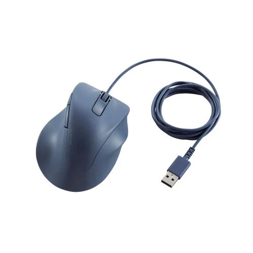 Elecom M-XGM30UBSKBU 5 Button Wired Silent Mouse Blue (M)     - Image 4
