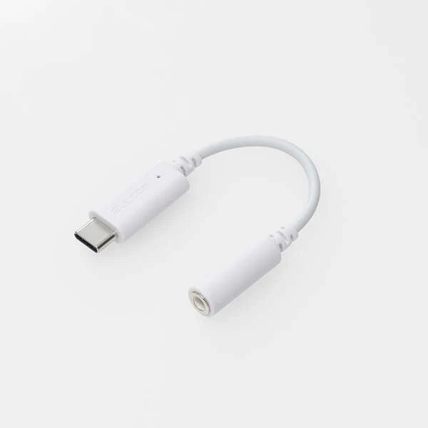 Elecom MPA-C35DWH2 Type C Conversion 3.5MM Mini Jack DAC White - Image 2
