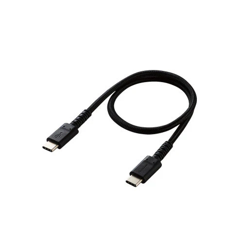Elecom MPA-CCS03PNBK USB C to C Cable PD 60W 0.3M (Black) - Image 3