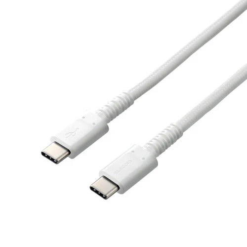 Elecom MPA-CCS03PNWH USB C to C Cable PD 60W 0.3M (White) - Image 2