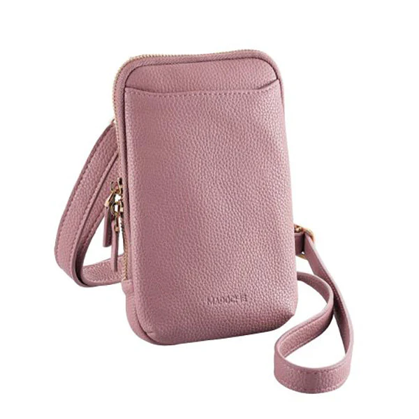 Elecom P-MAP01PN Smartphone Shoulder Pouch with Zipper (Pink)