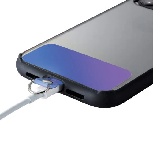 Elecom P-STHD1ACR Smartphone Strap Holder Sheet 1Hole 2pc