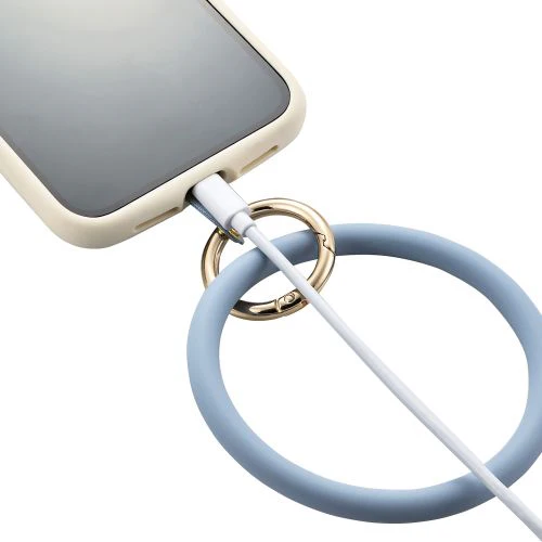 Elecom P-STHSIBU Smartphone Hand Strap Silicon Ring (Blue) - Image 5