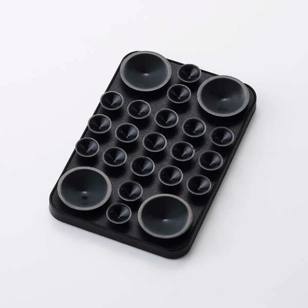 Elecom P-TKPTMAG01BK Takopita Suction Cup Silicone Pad Magnetic Adhesion Square (Black) - Image 2