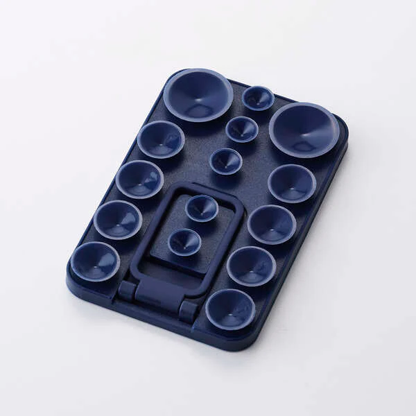 Elecom P-TKPTMAGS01NV Takopita Stand Suction Cup Silicone Pad Magnetic Adhesion Square (Navy) - Image 2