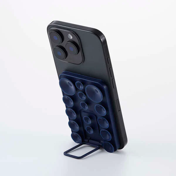 Elecom P-TKPTMAGS01NV Takopita Stand Suction Cup Silicone Pad Magnetic Adhesion Square (Navy) - Image 6