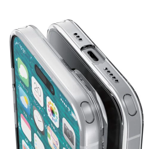 Elecom PM-A23AHVCKKCR iPhone 15 Hybrid Case Ultra Fit Clear - Image 4