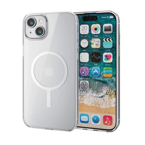 Elecom PM-A23BMAG02WH iPhone 15 Plus Magkeep Hybrid Case with Magsafe