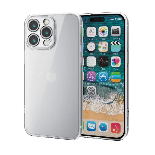 Elecom PM-A23DHVCKKCR iPhone 15 Pro Max Hybrid Case Ultra Fit Clear