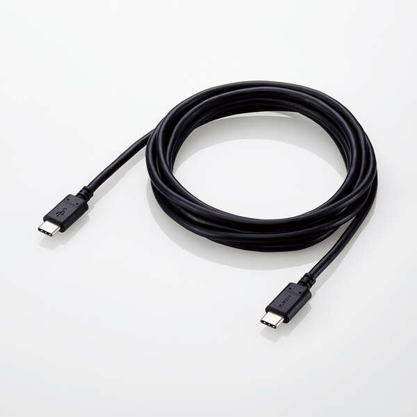 Elecom U2C-CC5PC20NBK PD100W Type C-C Cable 2M Black
