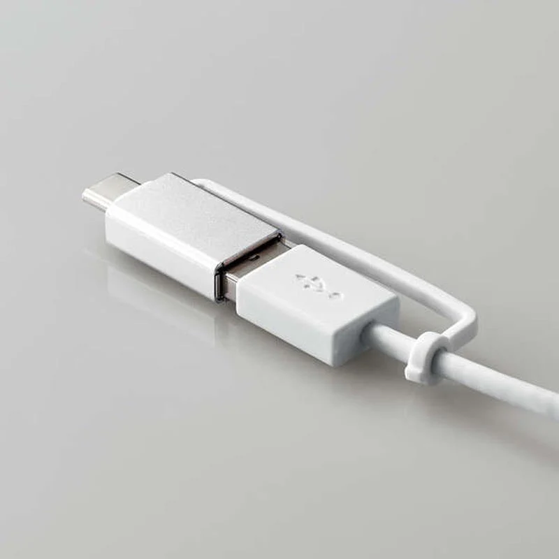 Elecom U2H-CA4003BWH USB C/A 4Ports 2.0 Hub (White) - Image 6