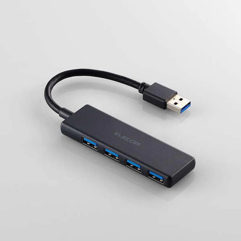 Elecom U3H-H040BK USB 3.0 (5Gpbs) 4 Port Adapter (Black) - Image 5