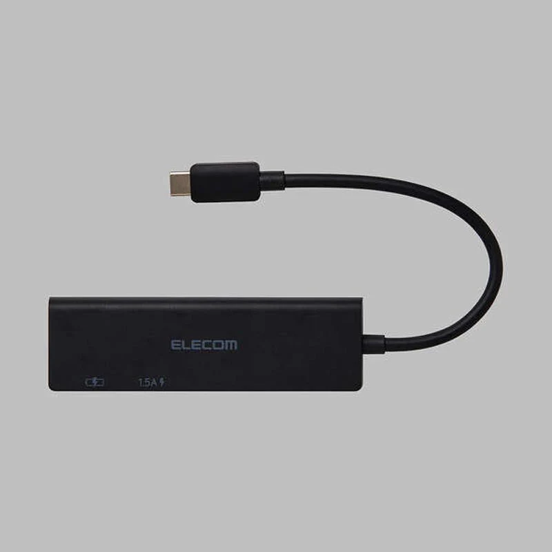 Elecom U3HC-H040PBK USB-C Hub 4 Ports 5GBPS (Black)