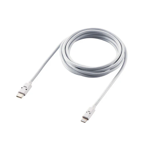 Elecom USB-C to Lightning Cable 2M White - Image 3