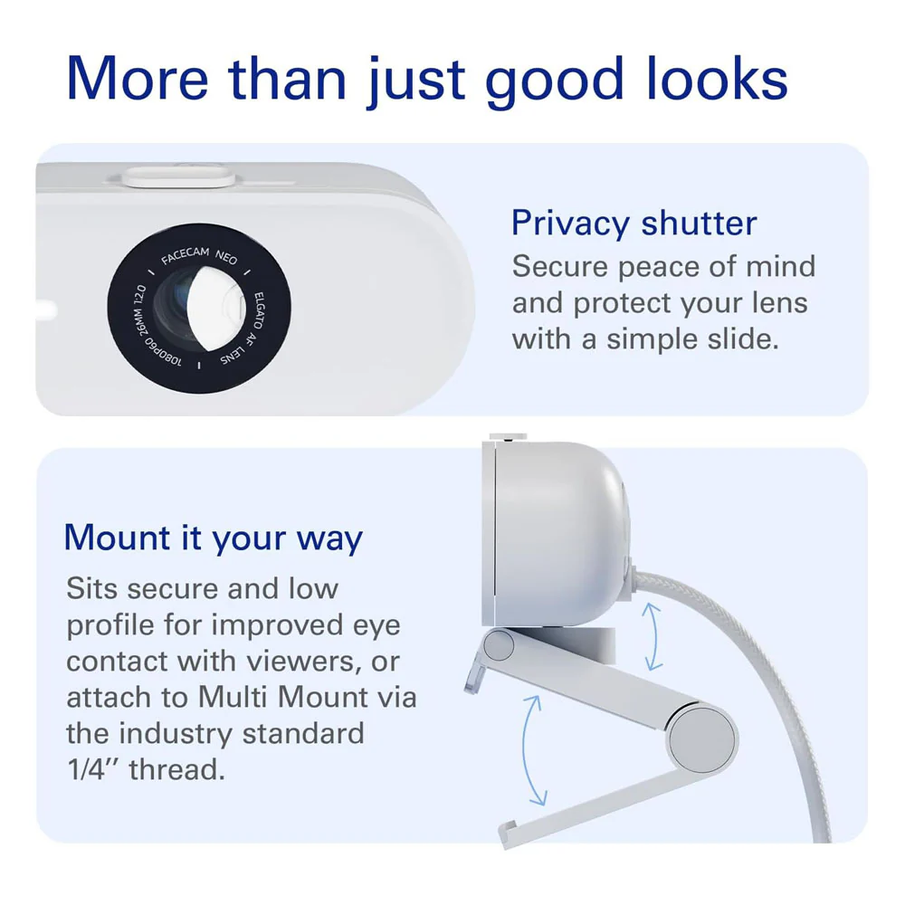Elgato Facecam Neo Webcam (White) - Image 6