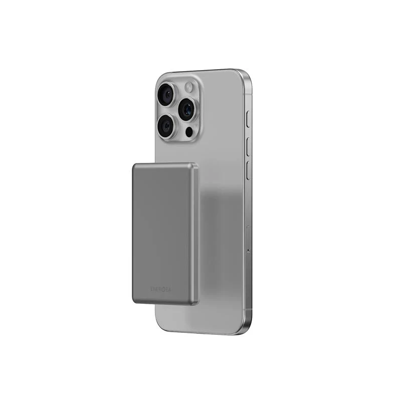 Energea Alupac Mini 5000mAh Magnetic Wireless Power Bank (Titanium) - Image 5