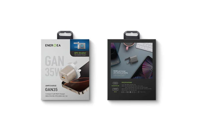 Energea Ampcharge Gan35 35W 1C1A PD/PPS/QC3.0 Wall Charger (Gold) - Image 2