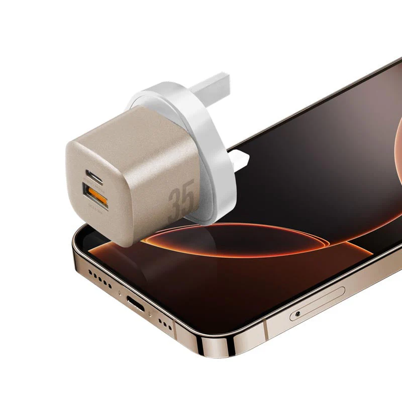 Energea Ampcharge Gan35 35W 1C1A PD/PPS/QC3.0 Wall Charger (Gold) - Image 3