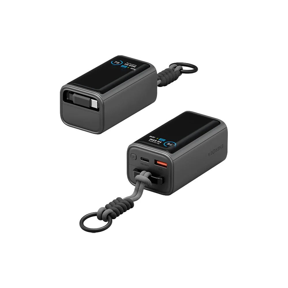 Energea Compac Arc 45 10000mAh PD45W Power Bank with Built In C Cable (Gunmetal) - Image 3