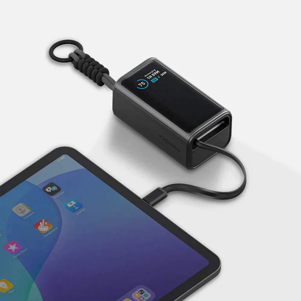Energea Compac Arc 45 10000mAh PD45W Power Bank with Built In C Cable (Gunmetal) - Image 4