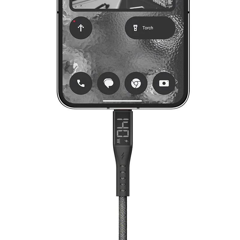 Energea Flow 240W Display USBC-C 1.5M Cable w MCT (Black) - Image 3