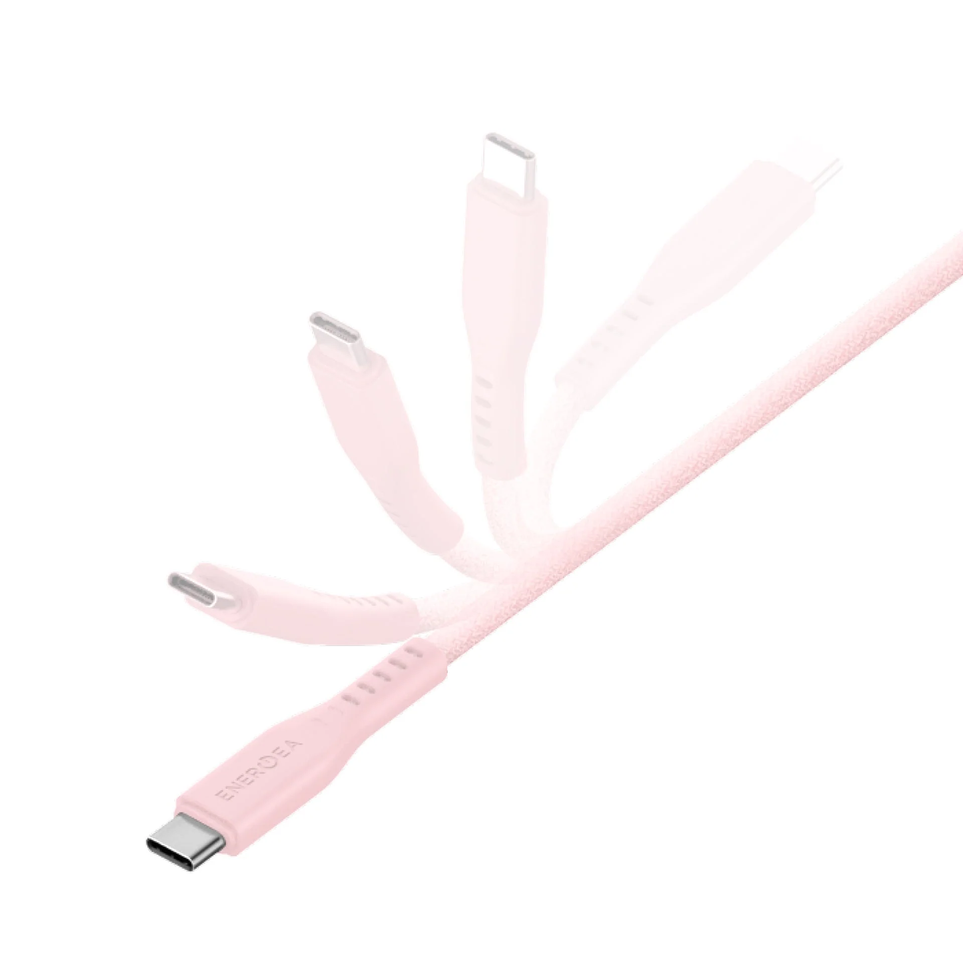 Energea Flow 240W USBC-C 1.5m Cable w Cable Tie (Pink) - Image 3