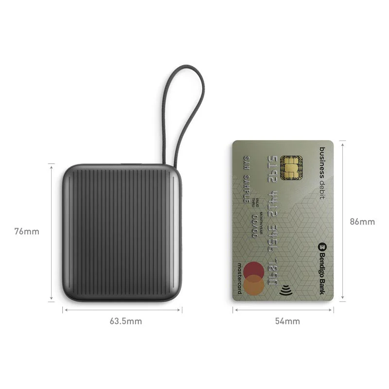 Energea Integra Mini 35 PD35W 10000mAh Powerbank with Built In USB-C Cable (Gunmetal) - Image 3
