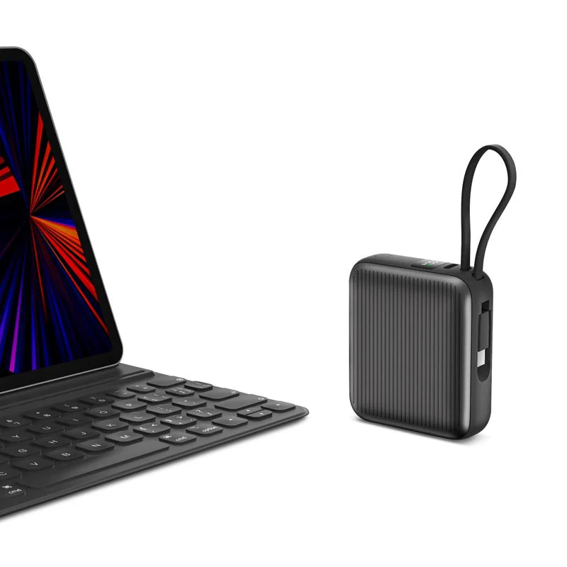 Energea Integra Mini 35 PD35W 10000mAh Powerbank with Built In USB-C Cable (Gunmetal) - Image 4