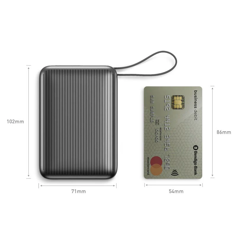 Energea Integra Ultra 45 PD45W 20000mAh Powerbank with Built In USB-C Cable (Gunmetal) - Image 2