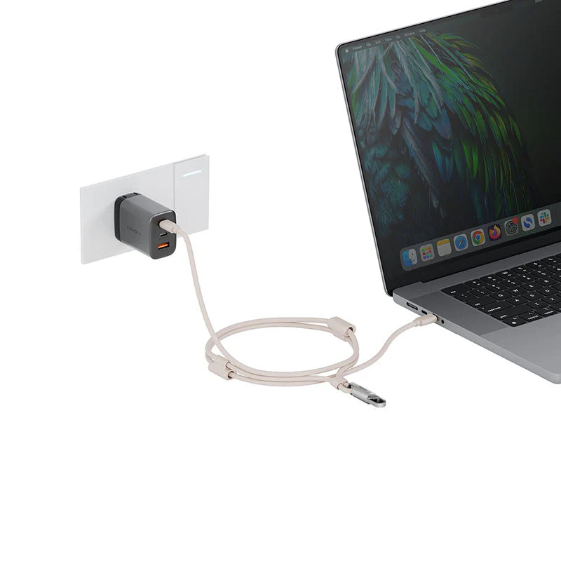 Energea Lasso Lanyard C-C Cable 480Mbps 240W With Lanyard Card 1.5M (Beige) - Image 5