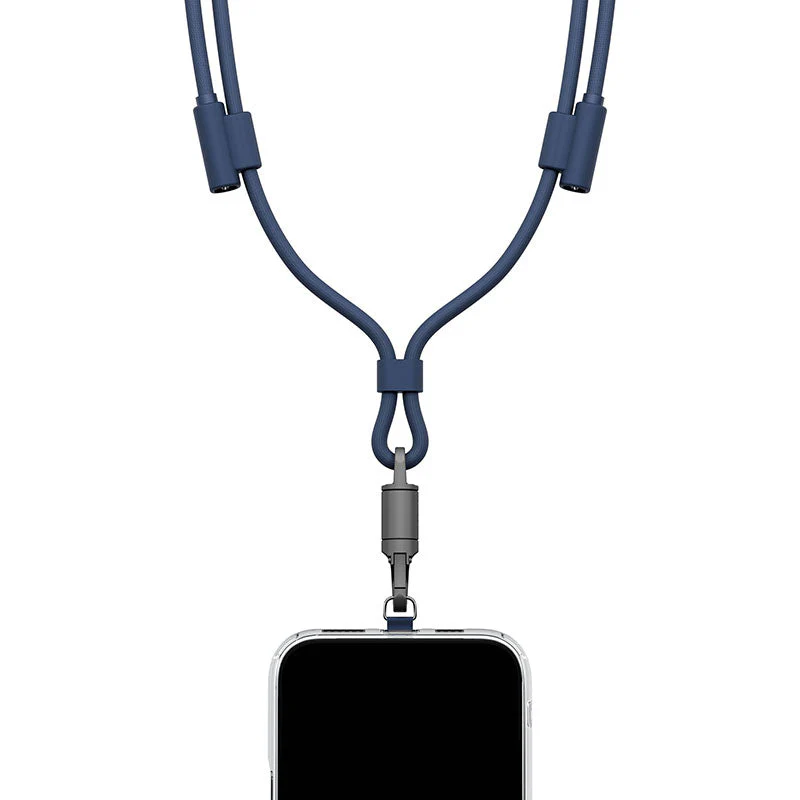 Energea Lasso Lanyard C-C Cable 480Mbps 240W With Lanyard Card 1.5M (Blue) - Image 3