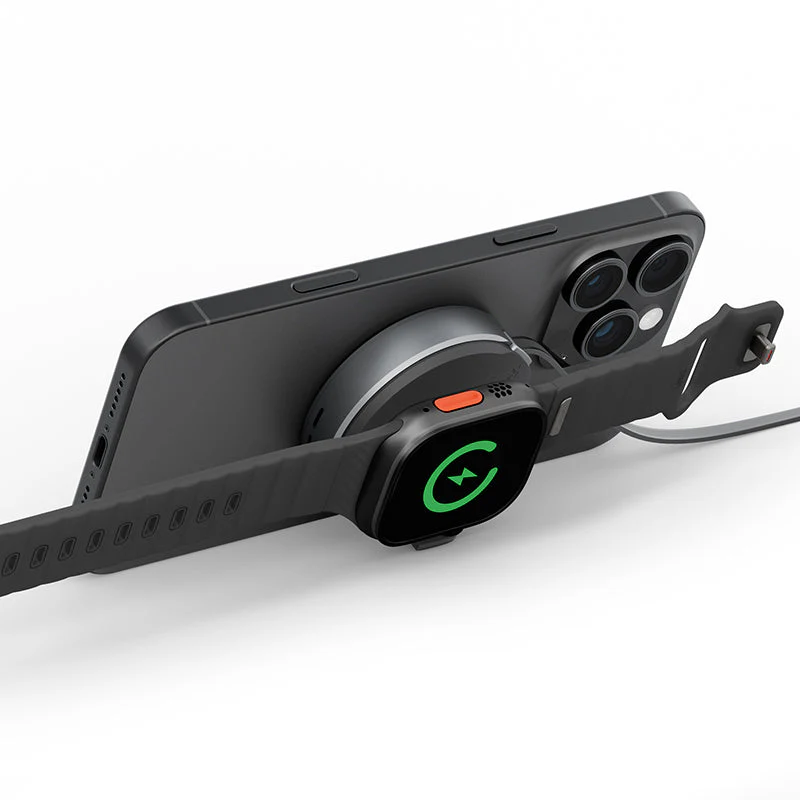 Energea Magduo ARC 2-in-1 Phone And Watch Charger With Retractable Cable (Gun) - Image 3