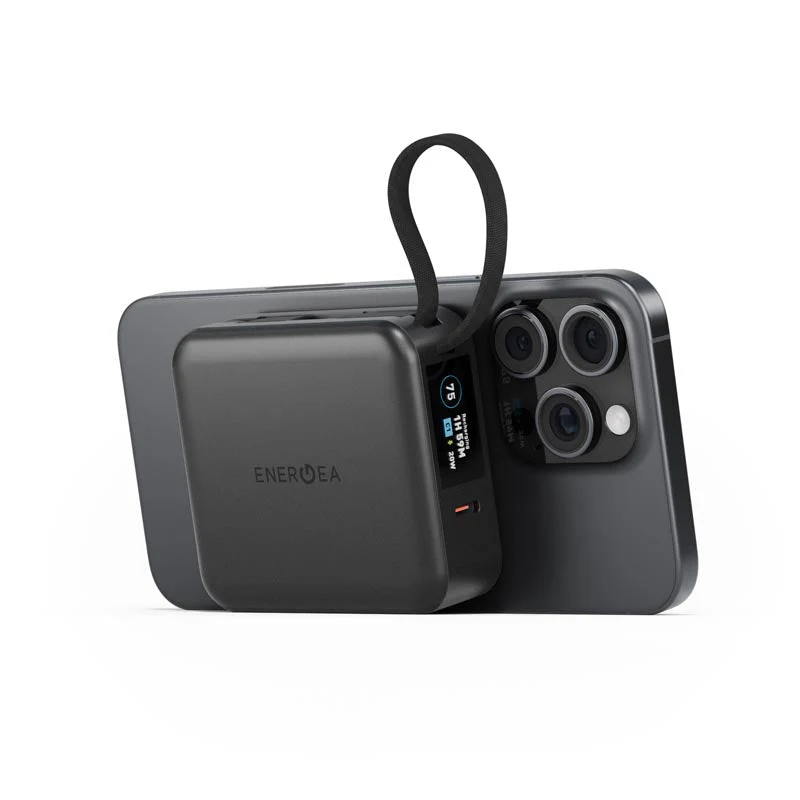 Energea MagPac Mini Plus 10000mAh Magsafe Power Bank with Build in C Cable (Black) - Image 5