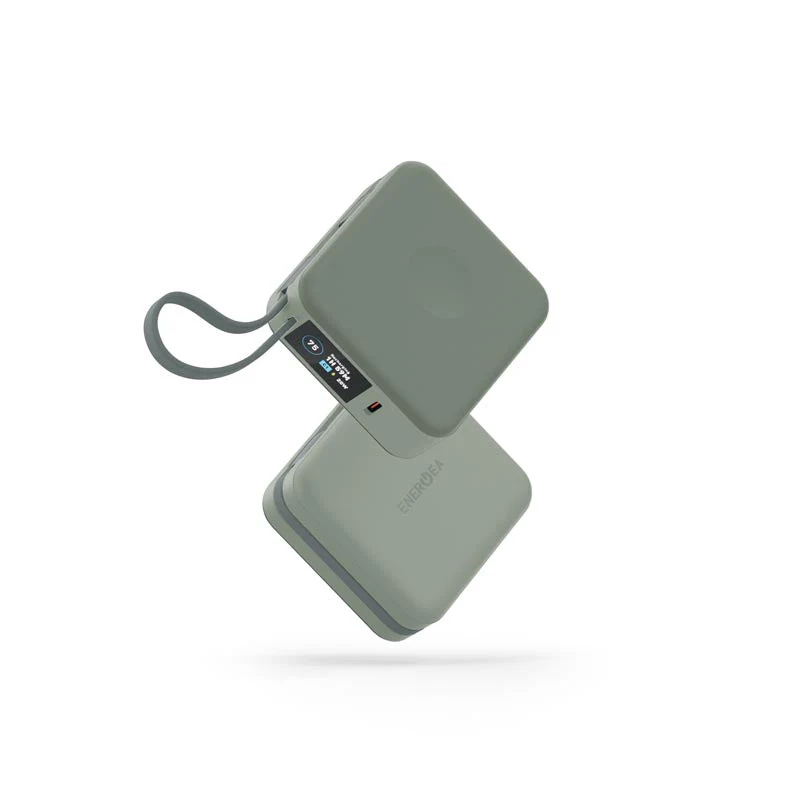 Energea MagPac Mini Plus 10000mAh Magsafe Power Bank with Build in C Cable (Green) - Image 3