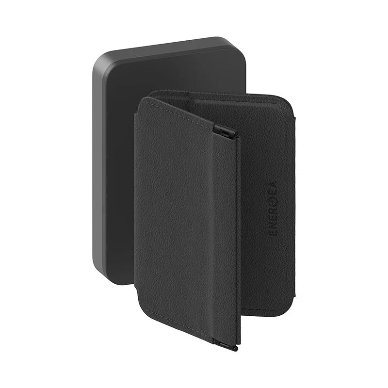 Energea Magwallet Cash 10000mAh Power Bank with Card Slot and Coin Pouch (Black) - Image 5