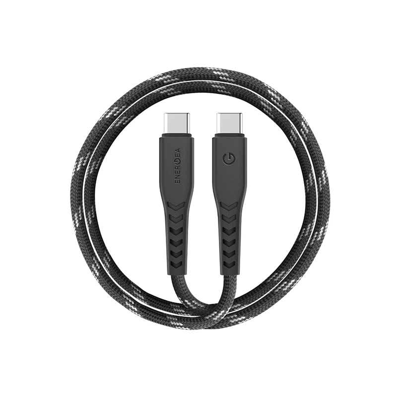 Energea Nyloflex USB2.0 USB-C TO USB-C 5A 1.5M (Black) - Image 3