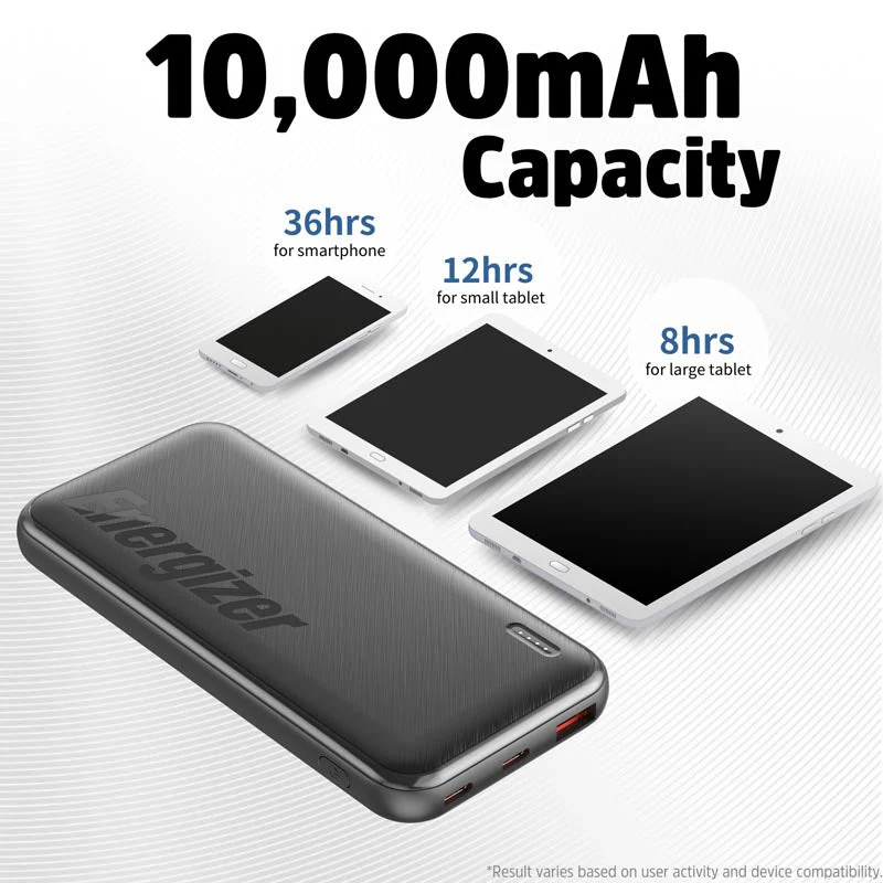Energizer UE10055PQ 10000mAh Fast Charging Power Bank (Black) - Image 2