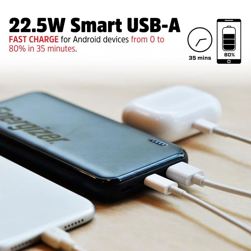 Energizer UE10055PQ 10000mAh Fast Charging Power Bank (Black) - Image 6